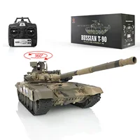 HENG LONG 1/16 7.0 Plastic Russia T90 RTR RC Tank 3938 W/ 360° Turret Red Eyes Painted Yellow Light BB Pellet Smoke TH17844-SMT4 2