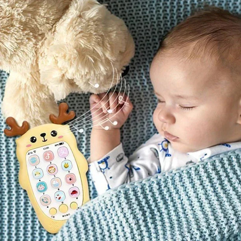 Phone Toy Baby Bilingual Telephone Teether Music Voice Early Educational Learning Machine Electronic Children Gift