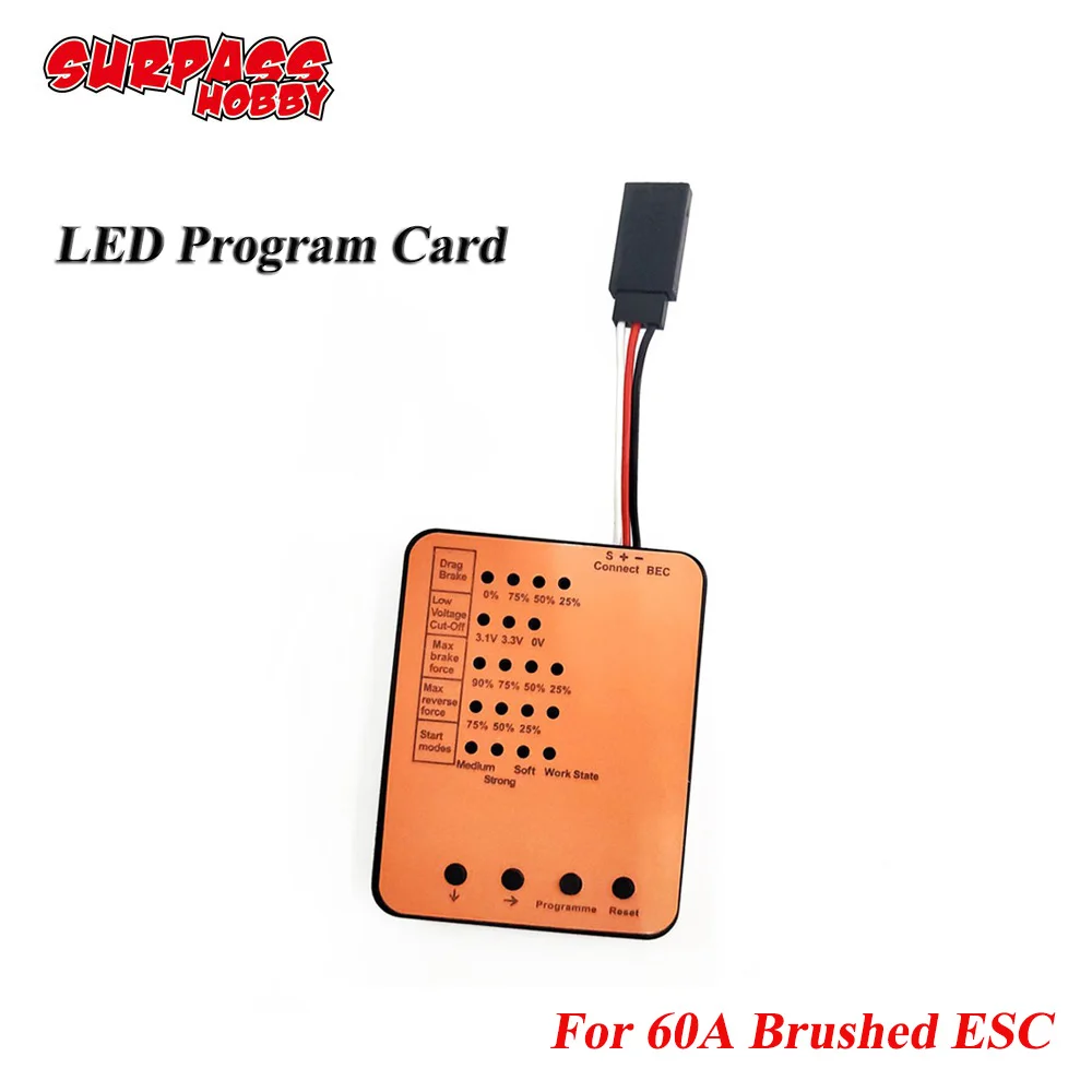 SURPASS HOBBY LED Program Card Brushed Motor Electronic Speed
