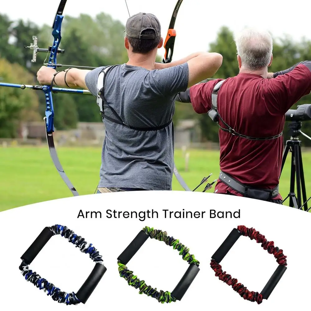 Archery Simulation Exerciser 25/45/65 Lbs Bow Trainer Tension Rope Arm Strength Hunting Recurve Compound Practice Drawstring