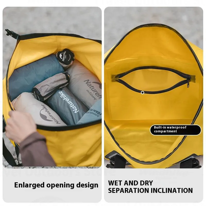 Naturehike 40L/60L/90L River Trekking Bag Outdoor 500D PVC Net Clamping Cloth Waterproof Sport Storage Bag Beach Travel