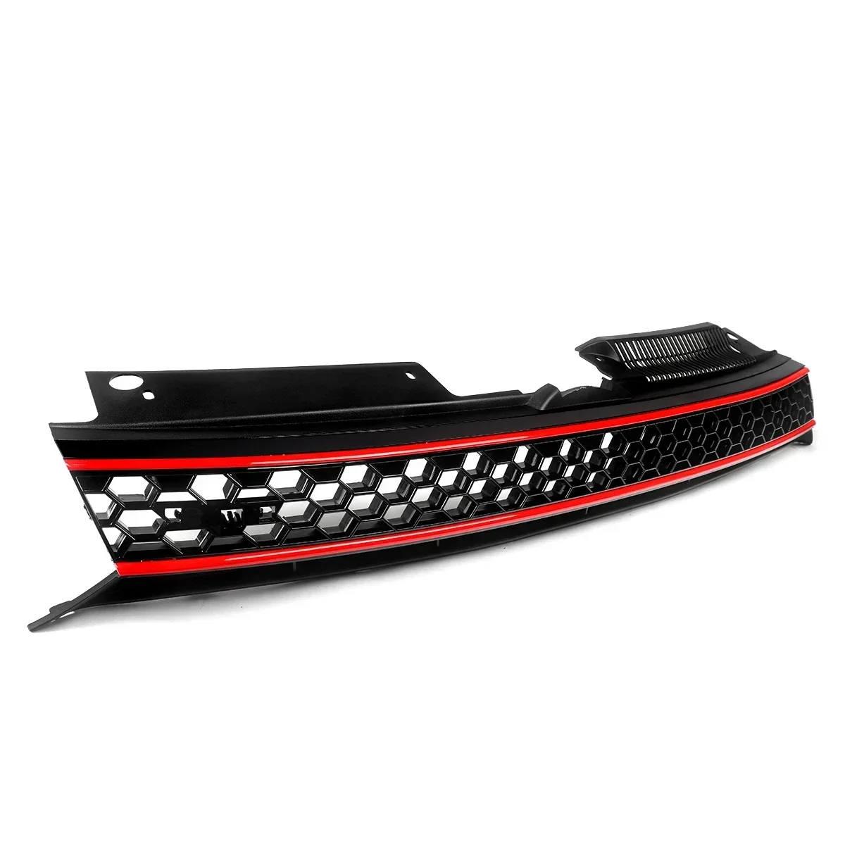 Hex Front Upper Grille With Chrome Trim For 2010-2014 VW Jetta - Replaces 5C6853653A