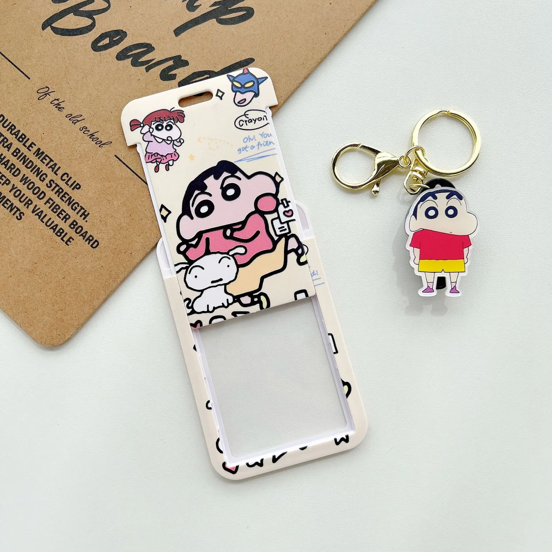 Kawaii Crayon Shin-chan Keychain and Card Holder Accessory