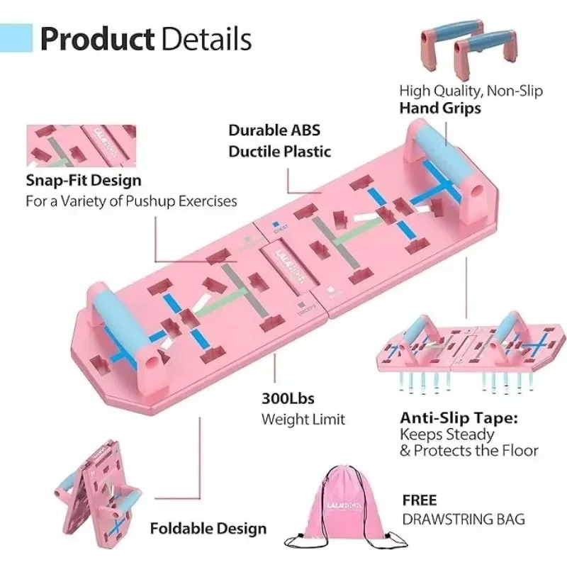 Portable Push Up Board Functional Sports Training Equipment Suitable for Men and Women Bodybuilding Home Fitness Equipment Gym