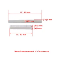 6 String Bone Classical Guitar Bridge Saddle And Nut White Bone Bridge Replacement Parts 80mm 52mm Real Bone Guitar Nut Saddle 2