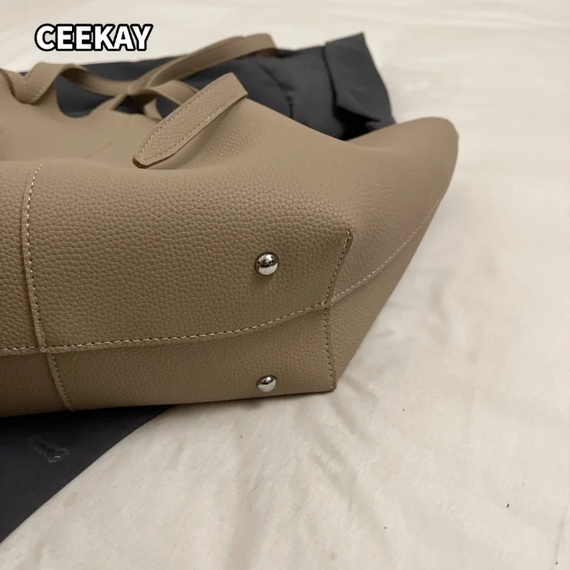 Borse a Spalla Firmate di Design per Donne, Set di Borse Shopper 2-IN-1 in Morbida Pelle PU di Grande Capacità, Borse di Lusso Firmate 2026 - immagine 3