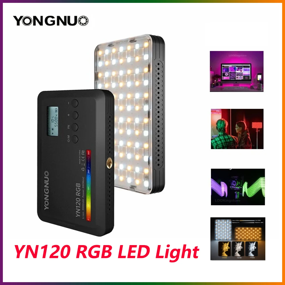 

YONGNUO YN120 красный зелёный синий фотосессия фотокамера фотосессия Фотография Студия лампа 2500k-9900K