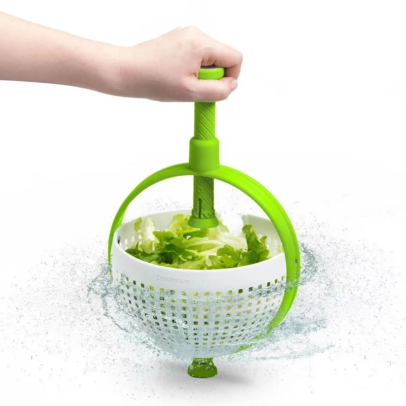 Salad Spinner Kitchen Vegetable Fruit Spin Drainer Basket A Good Helper For Washing Vegetables At Home Kitchen Supplies
