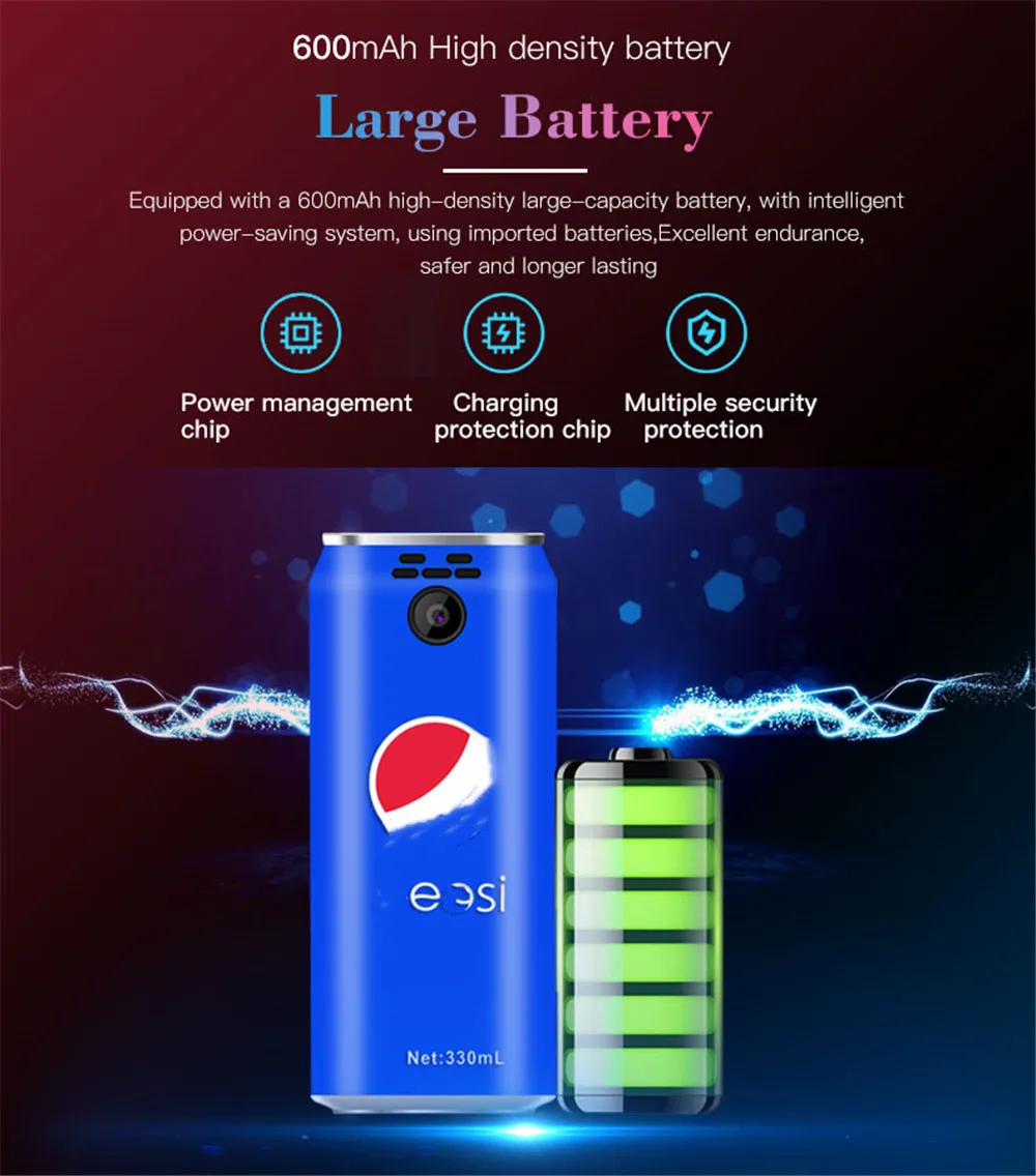 SATREND K8 Fashion Mini Mobile Phone Cola Shape Dual SIM Telefone MP3 Call Recording 1.0'' Pocket Smallest Size Cellphone