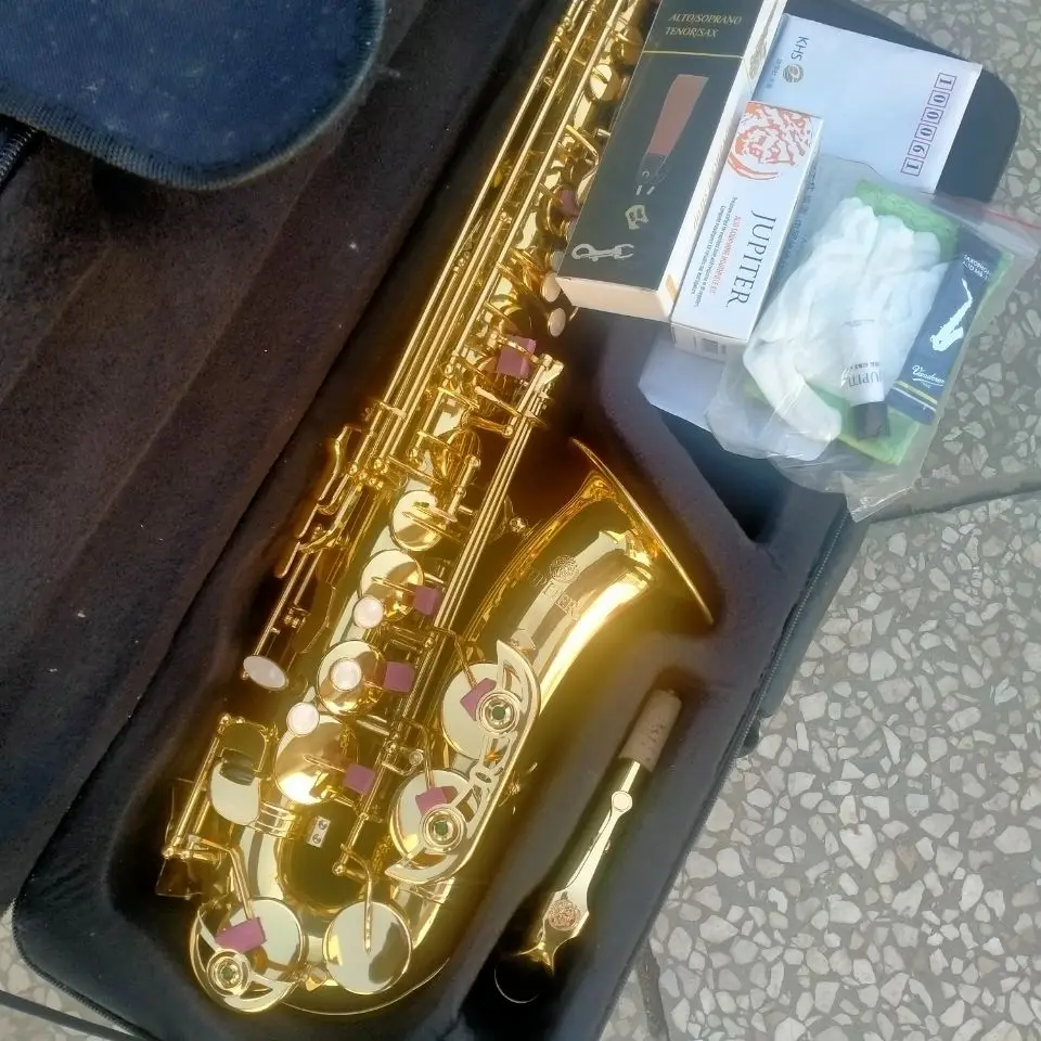 Jupiter JAS-567 Alto Eb Tune Saxophone New Brass Gold Lacquer with