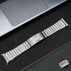 Stainless Steel Link Bracelet for Men - No Gap Design in Premium Metal (Silver - 1)