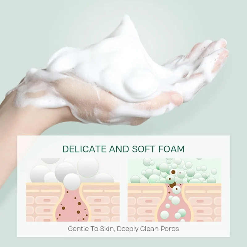 Face wash 50g Tea Tree Acne Cleanser Facial Cleansing Wash Soothe Skin Jojoba Beads Oil Control Tighten Pores Shrink Pimple Prevent No Dry