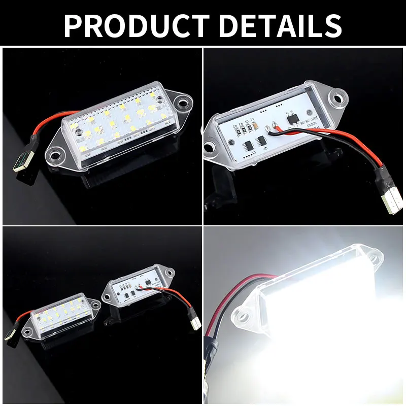2PCS Canbus LED Car Number License Plate Light White for