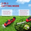 2 IN 1 Hedge Trimmer Cordless For Milwaukee 18V Battery Electric Grass Shears Handheld Shrub Trimmer Bush Trimmer (No Battery) 5
