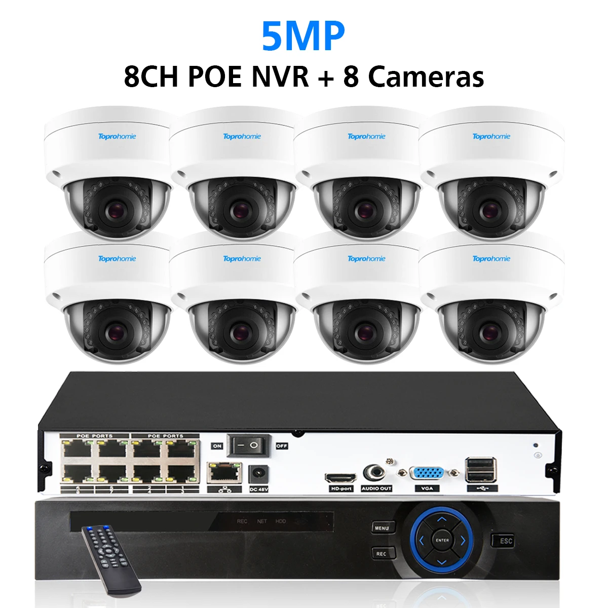 8 NVR x 8PCS 5MP