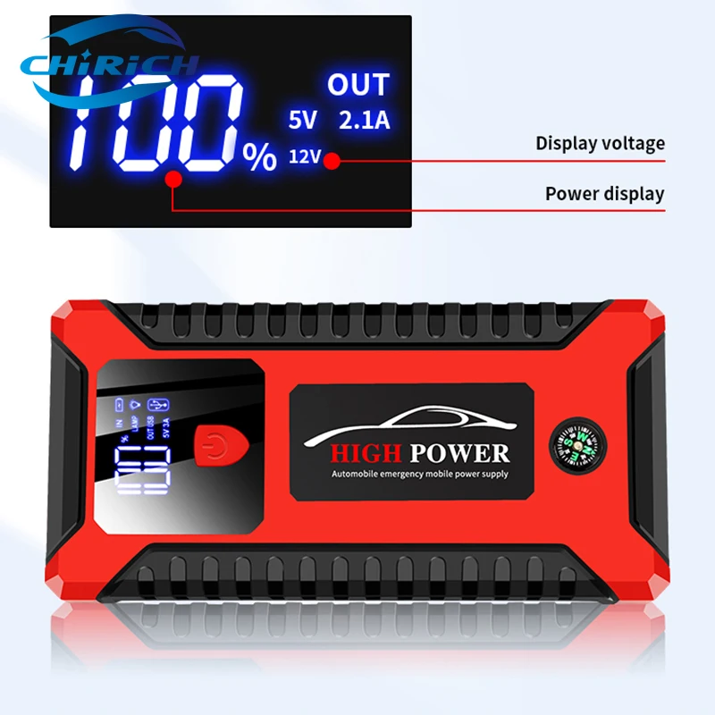 

26000mAh/20000mAh Car Jump Starter 1000A 12V Output Portable Emergency Start-up Charger for Cars Booster Battery Starting Device