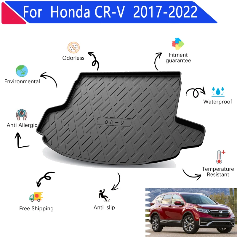 

Car Trunk Mat for Honda CR-V CRV CR V Hybrid version Breeze 2017~2022 MK5 TPE Material Car Rear Cargo Tray Trunk Pad Accessories