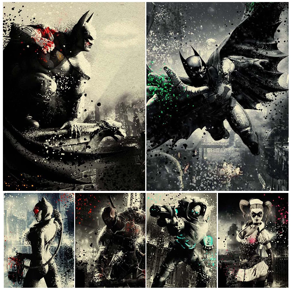 Mr. Inquemark & The Clown Vintage Wall Art Canvas Painting Urban Dark Crime Syndicates E Supereroi Art Poster Print Decor