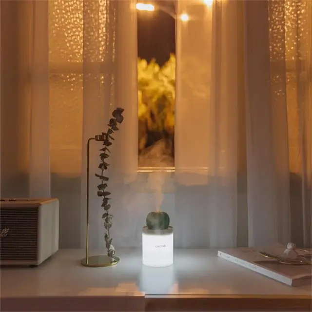 Csendes Spray Usb Éjszakai Könnyű Párásító Nagy Kapacitású Kis Asztali Hidratáló Műszer Leállítása Automatikusan Nano Porlasztás - Image 6