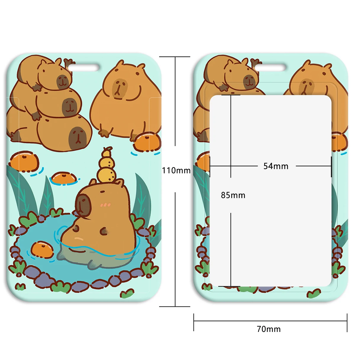 Adorable Capybara Lanyard with Card & Key Holder - Perfect Holiday Gift