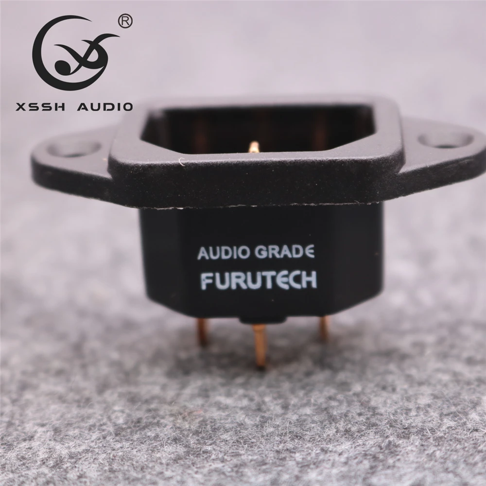4pcs 전원 소켓 YIVO 오디오 T1 DIY HIFI 황동 도금 골드 레드 구리 여성 IEC 입구 3Pin AC 250V 10A Elecrtric 플러그 콘센트