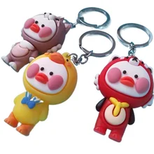 

Korean Version Cute Hyaluronic Acid Duck Keychain Female Cartoon Fashionable Doll Car Key Chain Bag Pendant