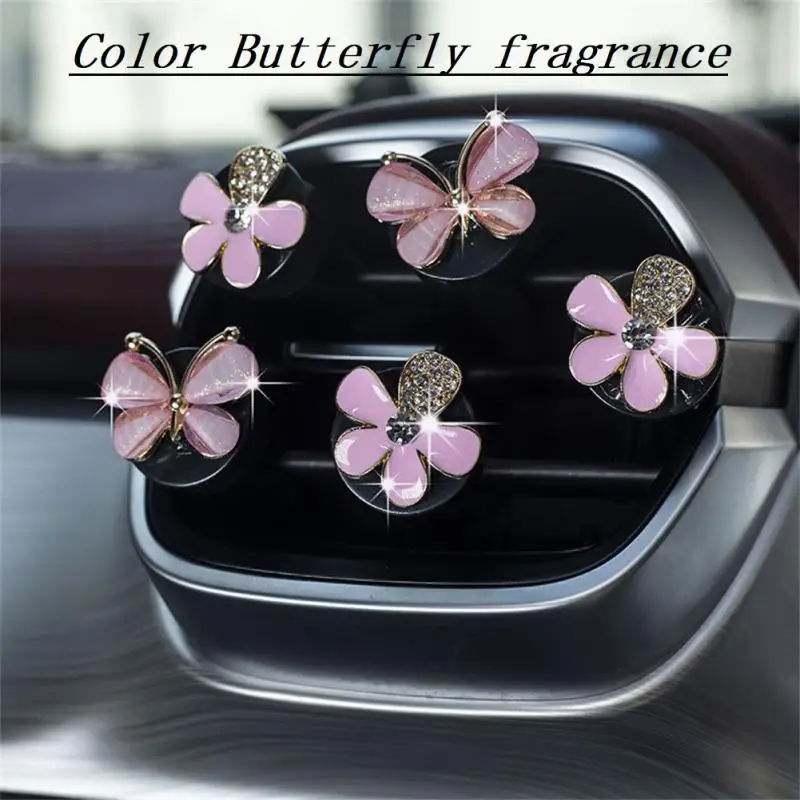 

1pc Air Freshener Color Butterfly Car Air Outlet Perfum Fragrance Natural Smell Air Conditioner Aromatherapy Clip Car Accessorie