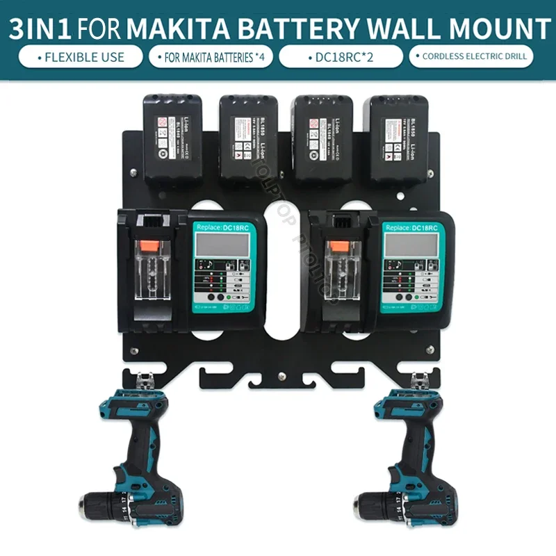 ツールルームとマキタ用の充電器ホルダー,壁掛けバッテリー,14.4 ツールルームとマキタ用の充電器ホルダー,壁掛けバッテリー,14.4