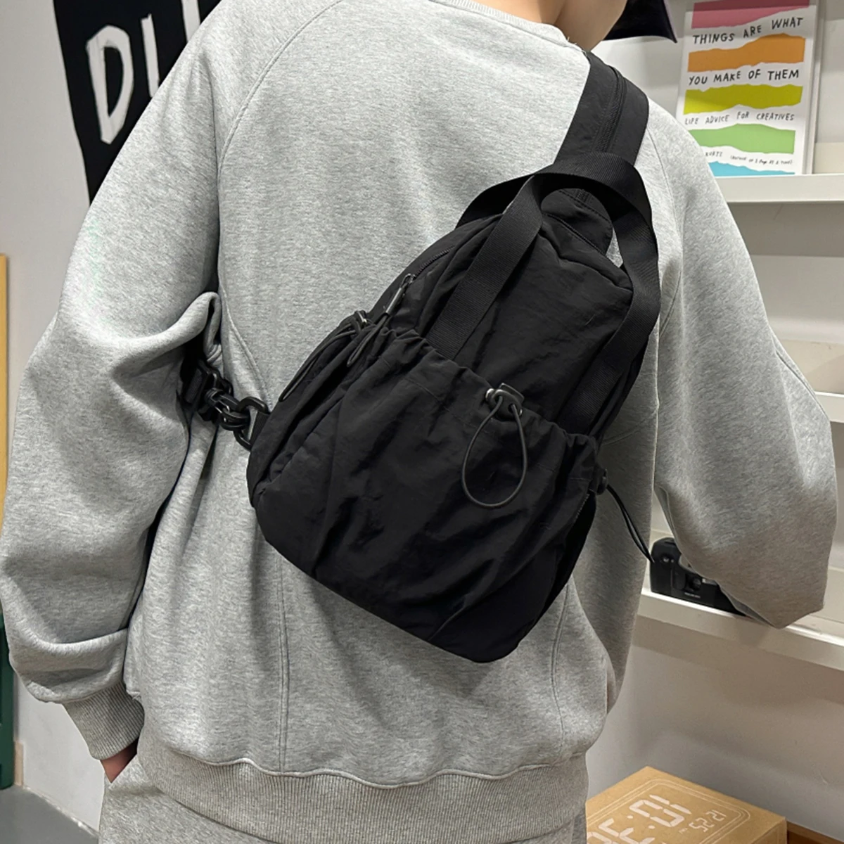 New Women's Multifunctional Backpack, Casual Solid Color School Bag, Girl's Fashionable Shoulder Bag, Travel Chest Bag, Crossbod