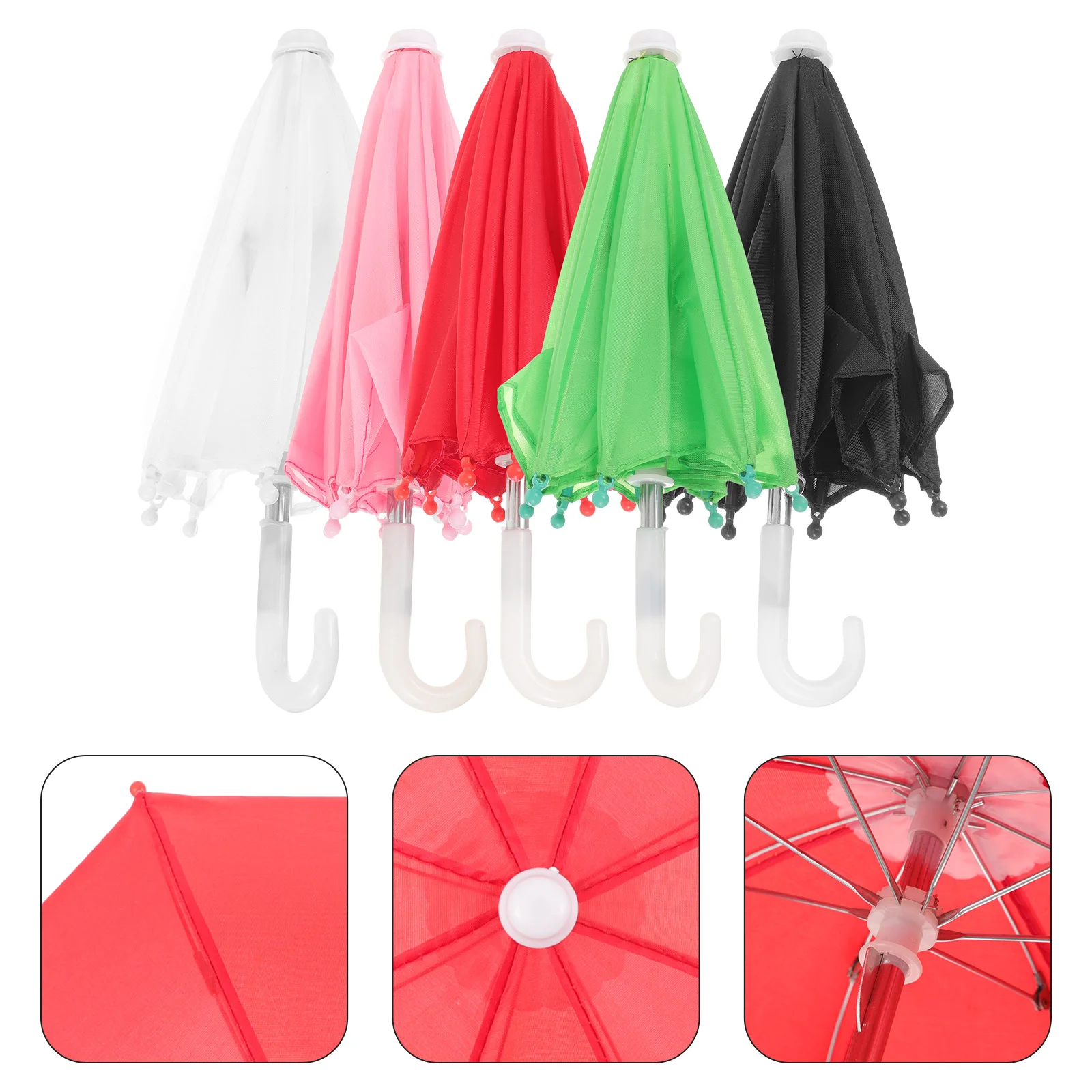 

5Pcs Decorative Umbrellas Miniature Umbrella Decors Adorable Umbrella Models