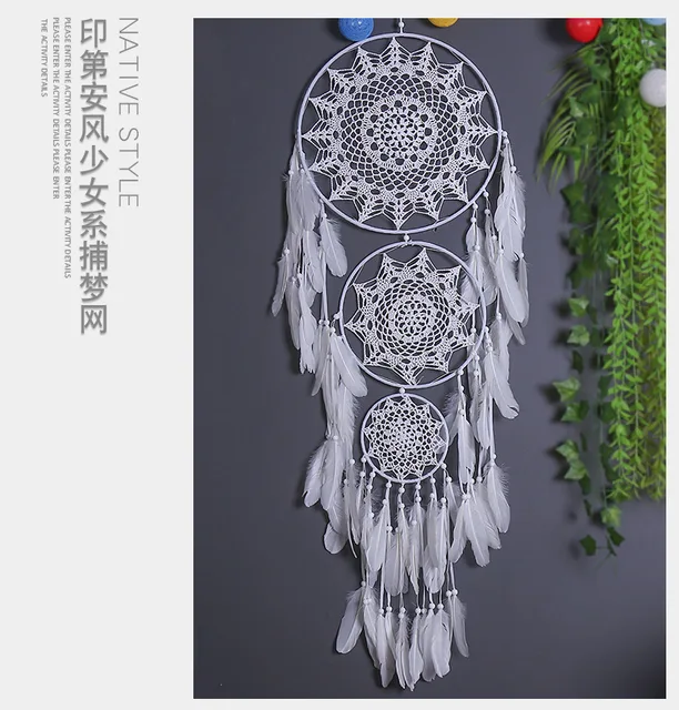 35cm decorazione della casa acchiappasogni tre anelli decorazione della  parete appeso a parete stile Harajuku grande ornamento acchiappasogni -  AliExpress