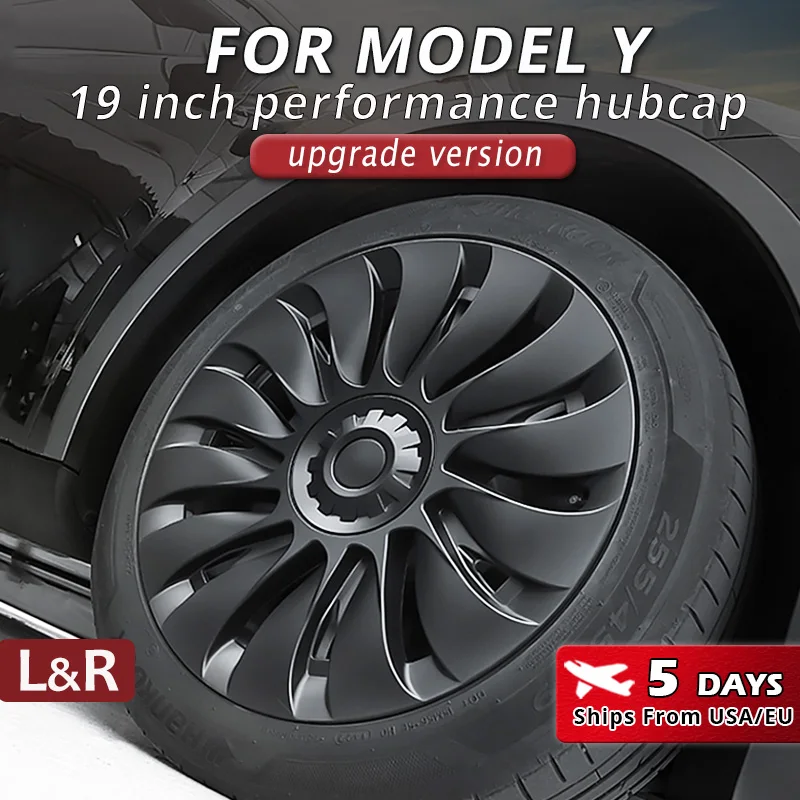 4PCS Wheel Hub Caps Covers For Tesla Model Y 19 Inch