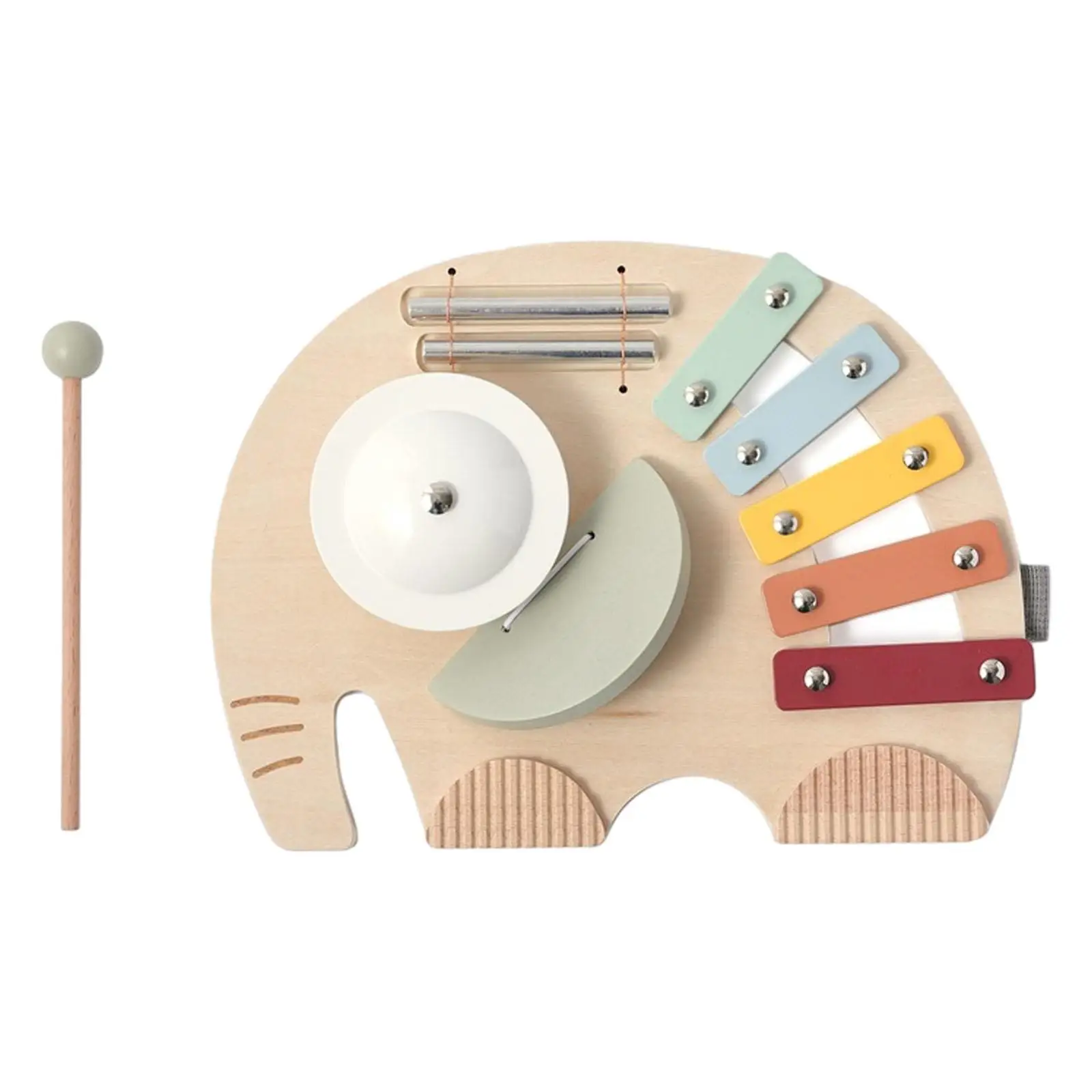 5 Scale Xylophone for Toddlers Baby Musical Toy Hand Percussion Color Perception Hand Knock Piano Toy for Event Home Concert