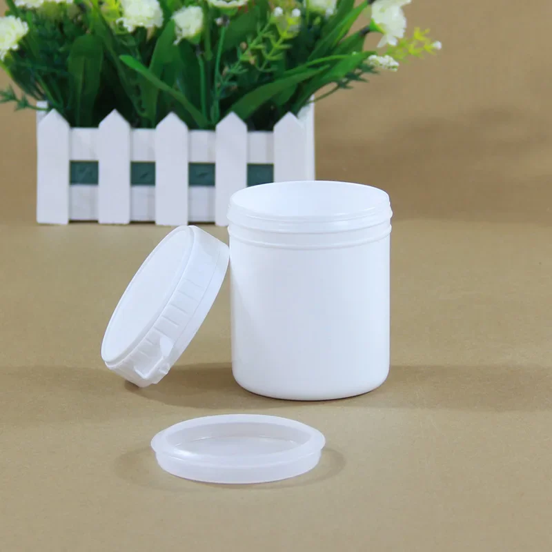Empty Round Plastic Jar with Inner Lid Food Grade Storage Container Leakproof Liquid Cream Bottle 1PCS 300ml 350ml storage box,storage jar