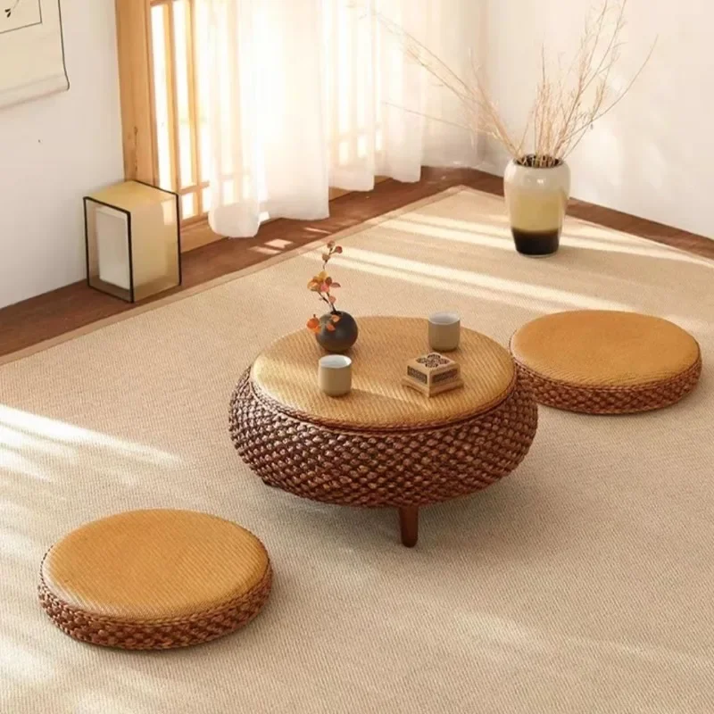 Modern Weave Coffee Table Salon Center Round Table Dressing Mobile Designer Hallway Small Dining Living Room