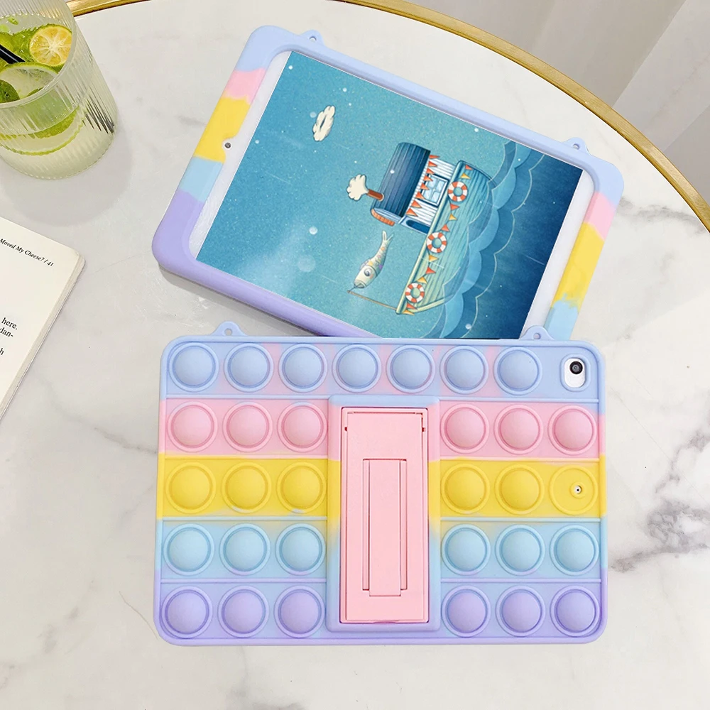 Colorful Bubble Silicone Stand Case