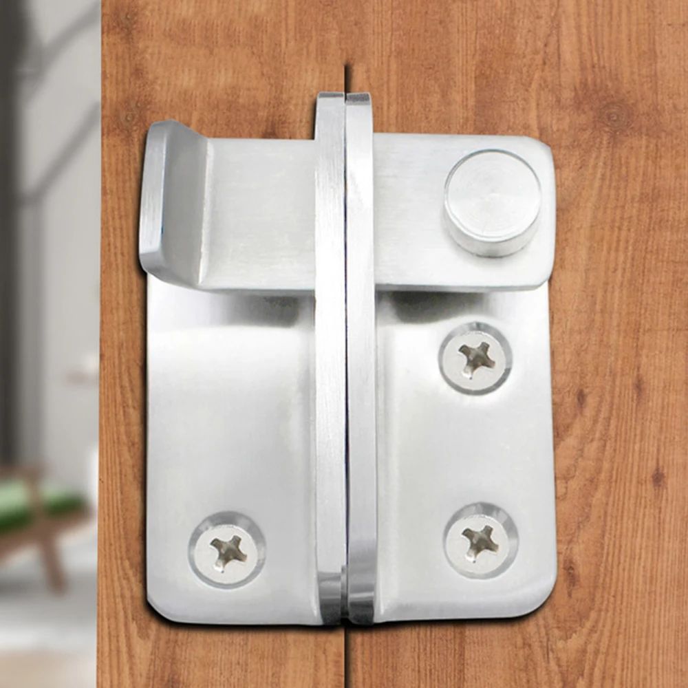 Home Safety Security Door Bolt Latch Lock Replacement Silver Stainless Steel Tool Wardrobe Buckle Bracket Hasp
