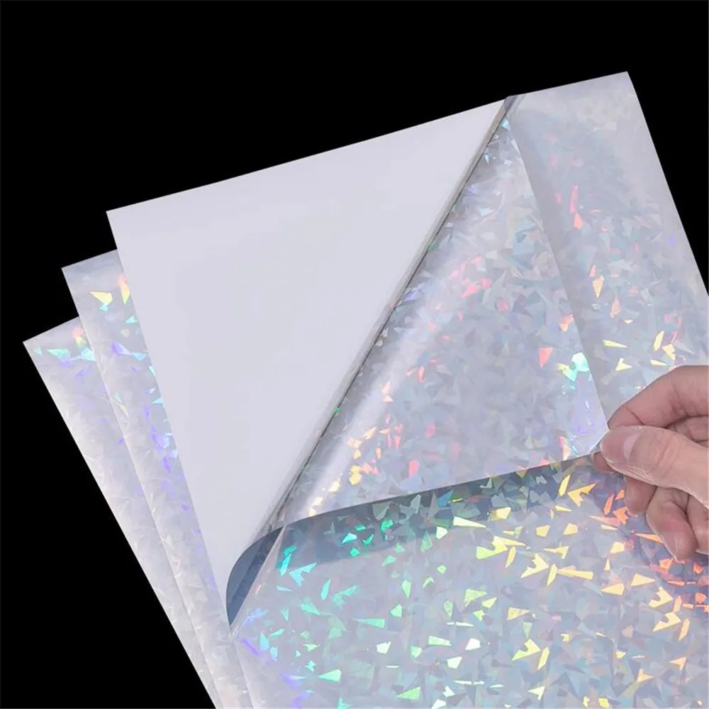 20Sheets A4 Holographic Sticker Paper Vinyl Sticker for Ink Jet Laser