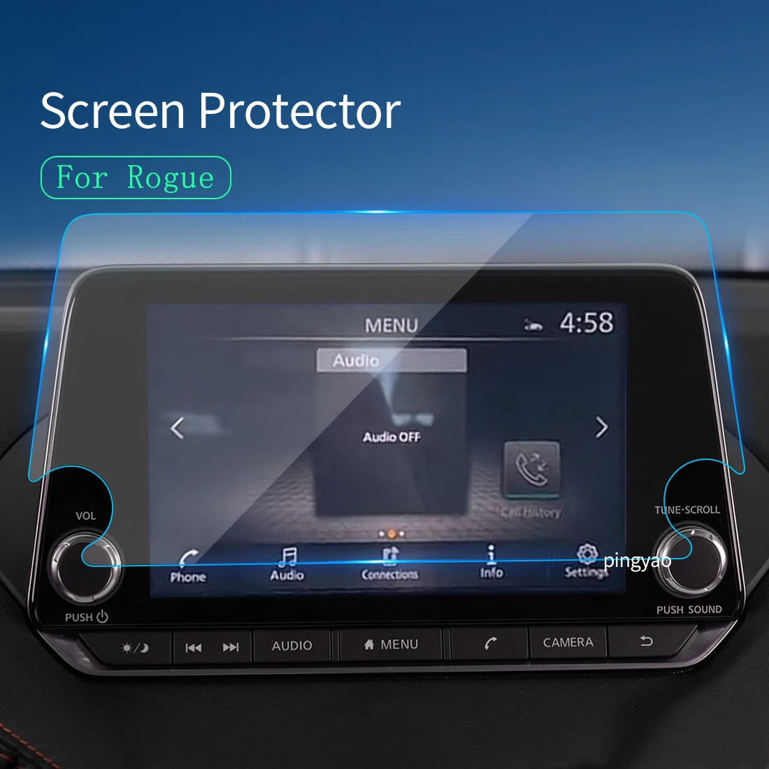 

Car Stickers Screen Protector Carplay For Nissan Rogue 2023 Display Tempered Glass Protective Film Navigation Auto Accessories