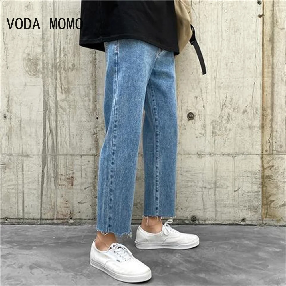 Blue Jeans Pantaloni Uomo 2022 Nuovo Casual Vintage Dritto Harajuku Baggy Cintura Jeans Coreano Di Alta Qualità Pantaloni Alla Moda In Denim