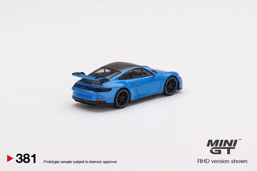 MINIGT 1:64 911 (992) GT3 블루 합금 자동차 모델 381
