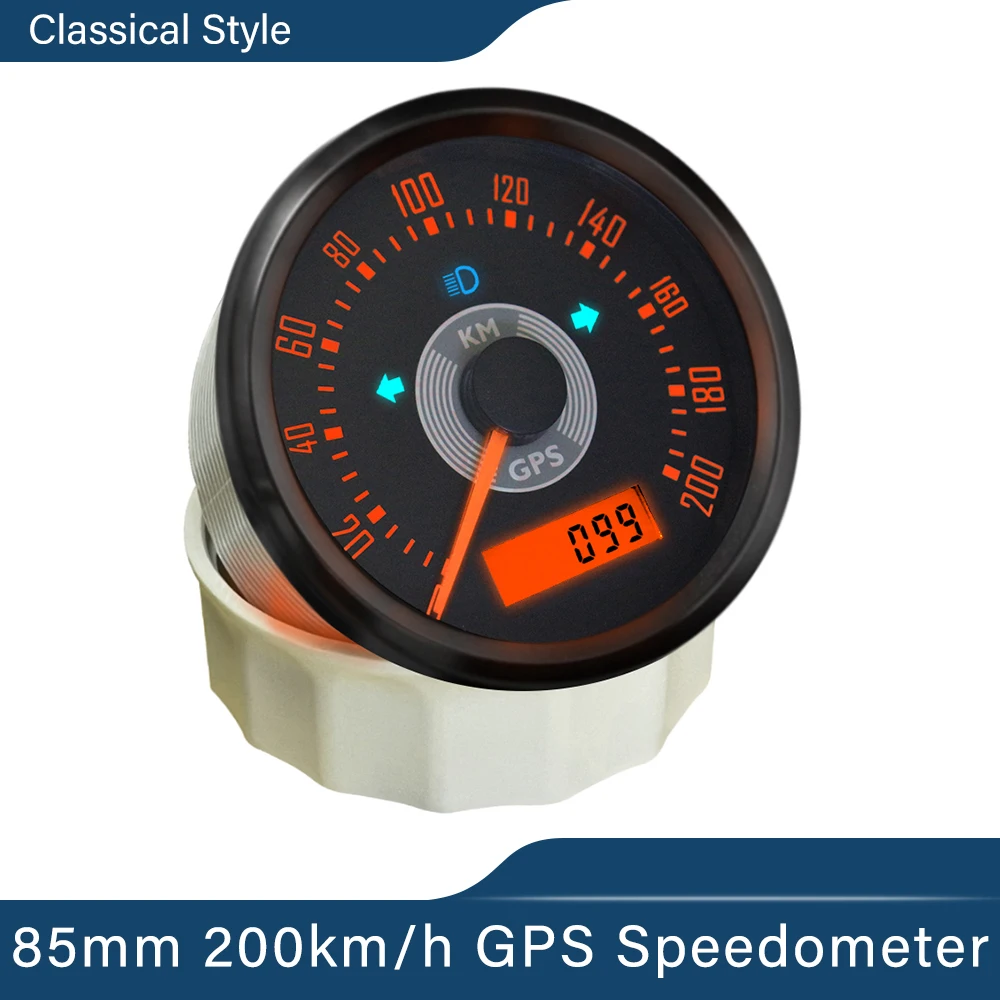 Kaufe Universal 85mm GPS Tacho Digital Gauge 30 60 120 200 KMH