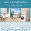 95 Inches Clothes Drying Rack Clothing Folding Indoor Outdoor, Heavy Duty Stainless Steel Laundry Drying Rack 5