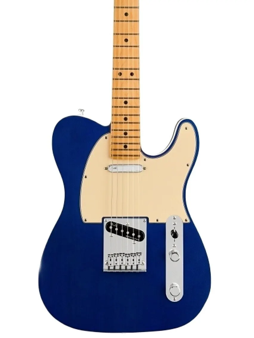 Electric Guitar Dark Blue Ultra Tele Electric Guitar Solid Mahogany Body Maple Fretboard