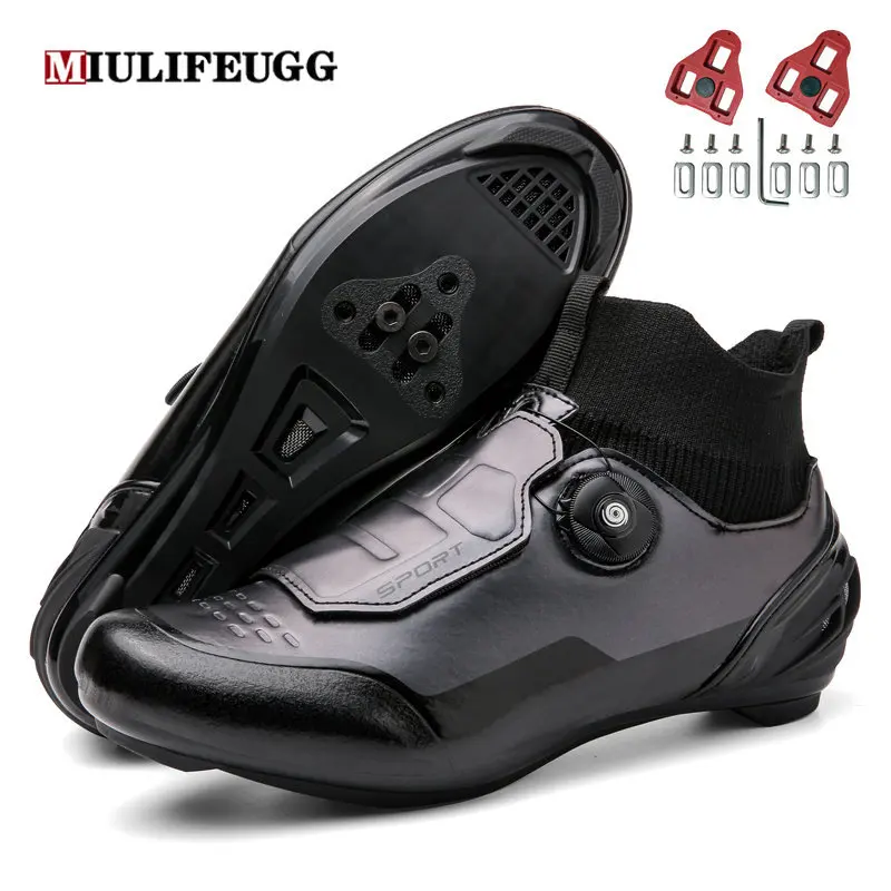 Cycling Shoes Winter Warm Cycling MTB Shoes Men Route Cleat Road Bike Speed Flat Sneaker Racing Women Bicycle Mountain Spd Biking Footwear