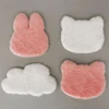 1Pcs Dollhouse Miniature Plush Rug Carpet Mat Dolls House Living Room Furniture Decoration Accessories Kid Toy 1