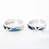 WYEAIIR 925 Sterling Silver Flying Bird Fish Couple Sweet Romantic Love Resizable Opening Ring For Women Luxury Jewelry 5
