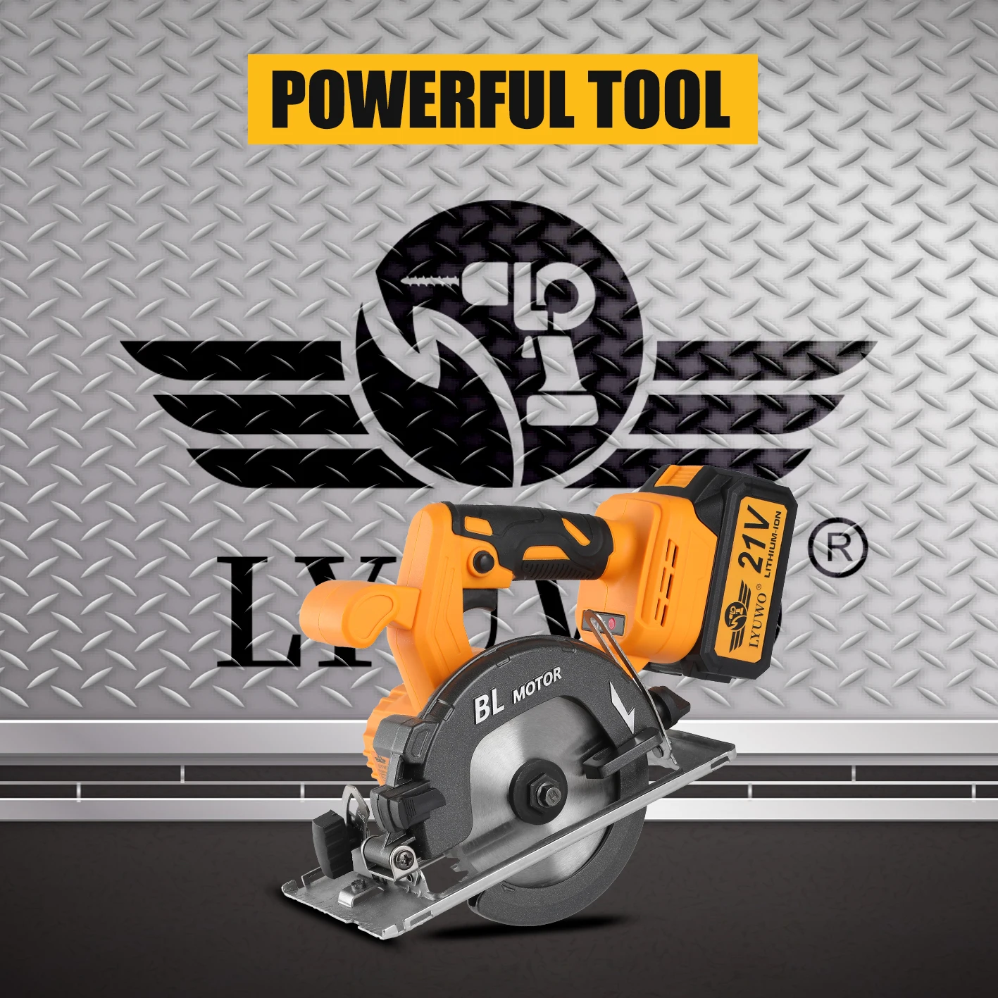 LYUWO 140MM Electric Circular Saw Rechargeable Household Hand Saw Multifunctional Cutting Machine Compatible With Makita Battery 2