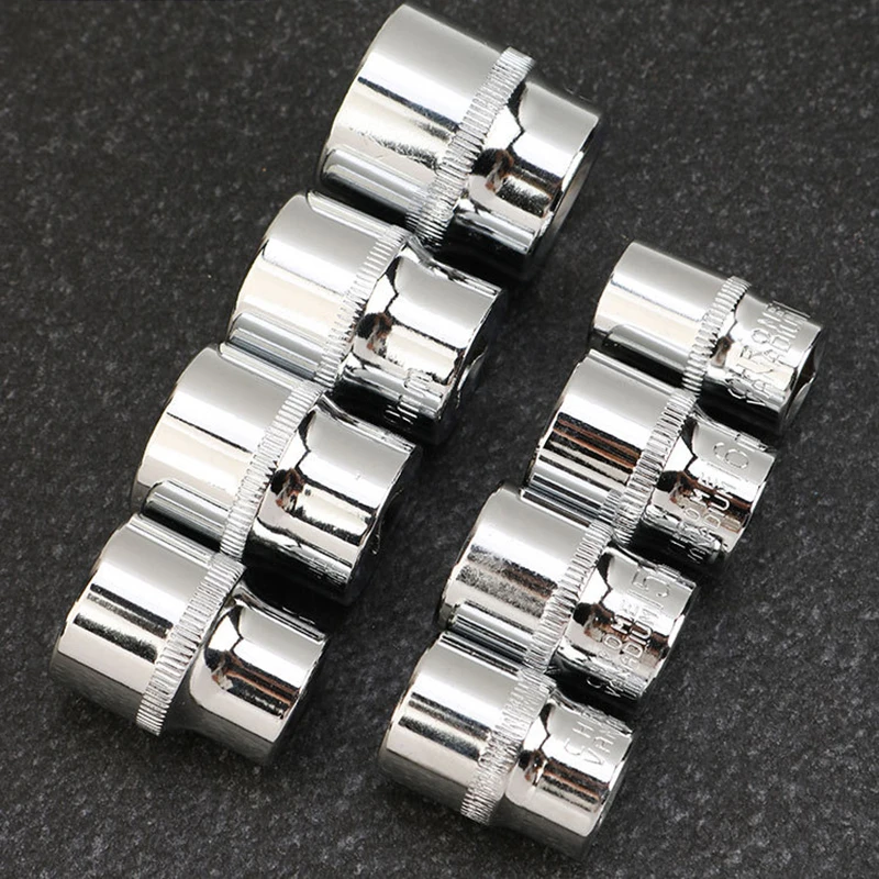 래칫 용 3/8 소켓 헤드 렌치 세트 8 24mm 육각형 짧은 스패너 헤드 키 도구 자동 수리 육각 너트 제거 도구