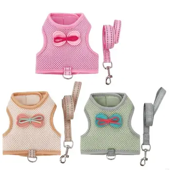 Q1QC Small Animal Harness Leash Set Rabbit Vest Easy Control Harness Pet Walking Gear 1